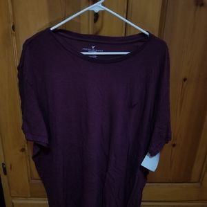 New American Eagle Tees Burgundy Sz.XXL